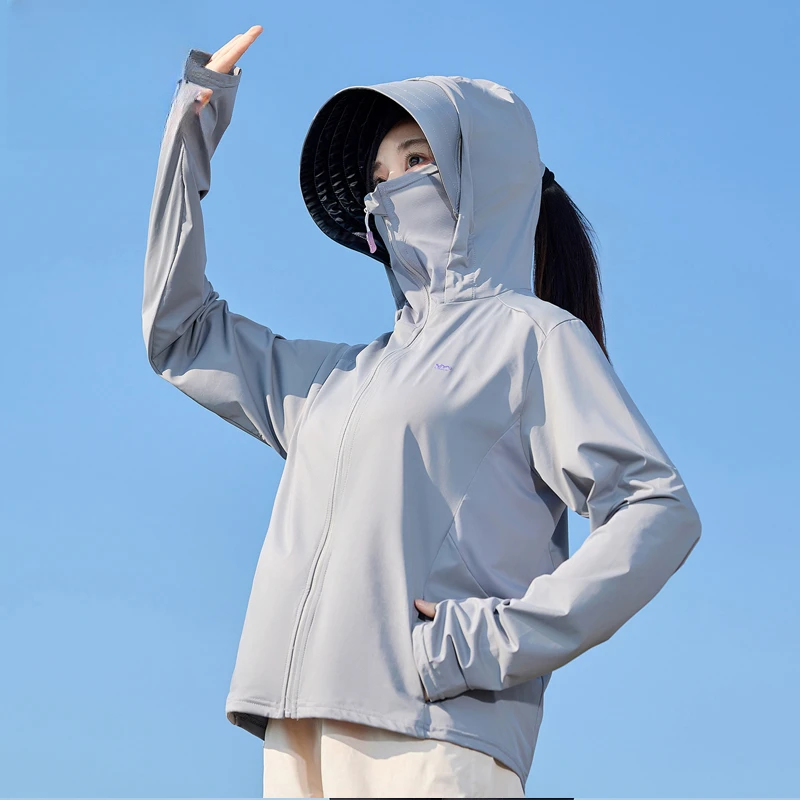 防晒衣女夏季凉感冰丝透气锦纶防紫外线防晒服宽松