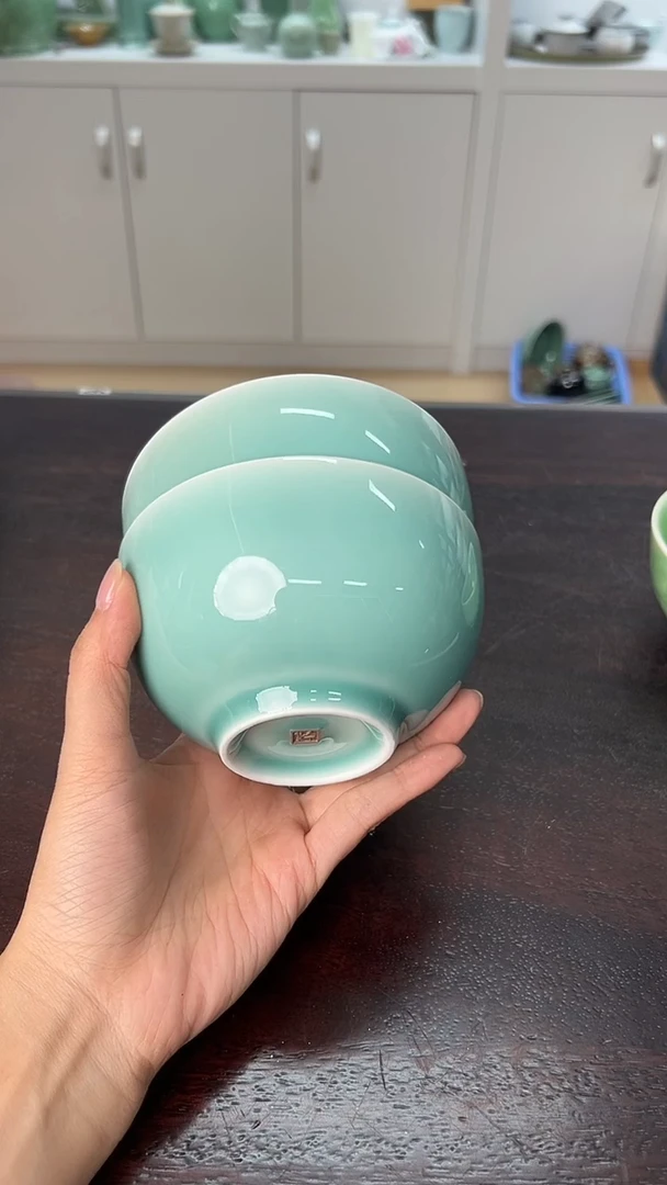 龙泉云间青瓷小米茶器