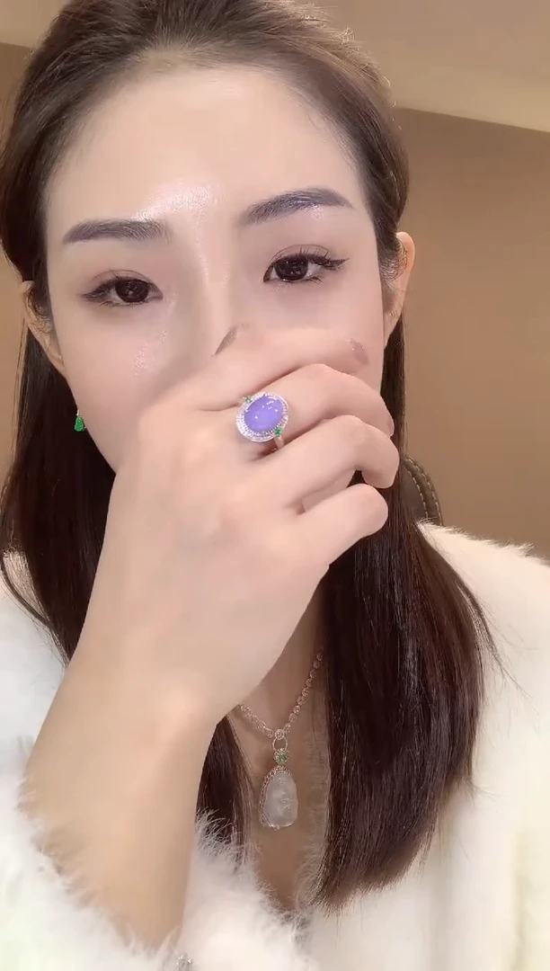 【闪购商品】翡翠戒指18K金镶嵌D2一件
