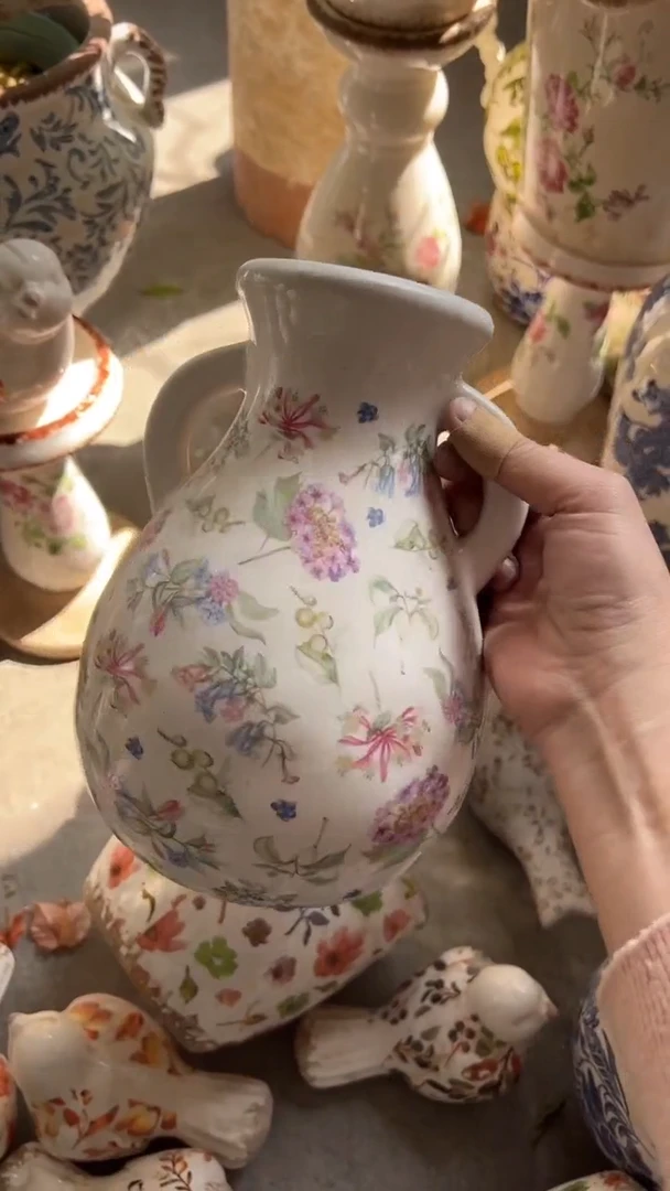 【闪购商品】陶瓷微瑕花盆高20.5cm内口7cm