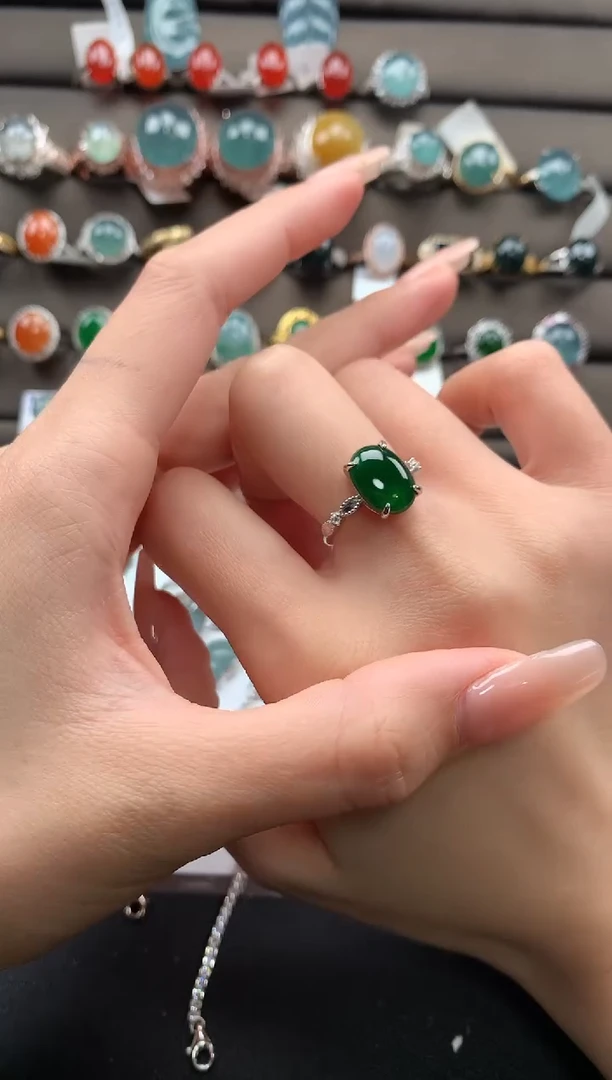 【闪购商品】翡翠戒指银S925镶嵌312321312