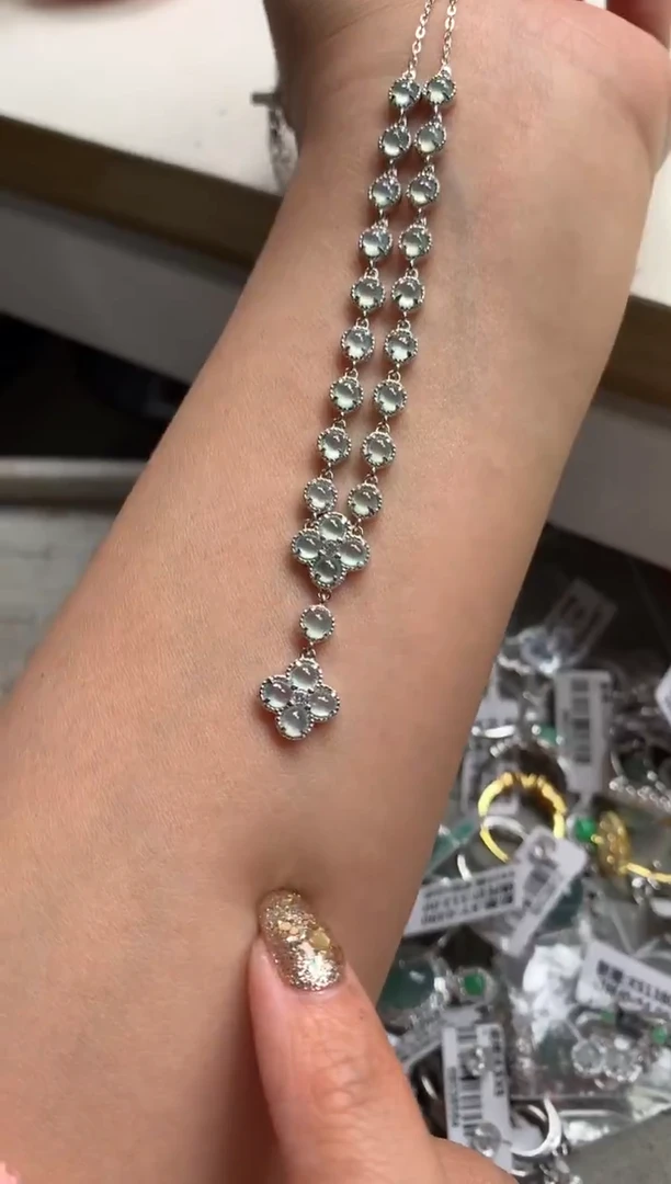 银S925镶嵌戒指翡翠项链