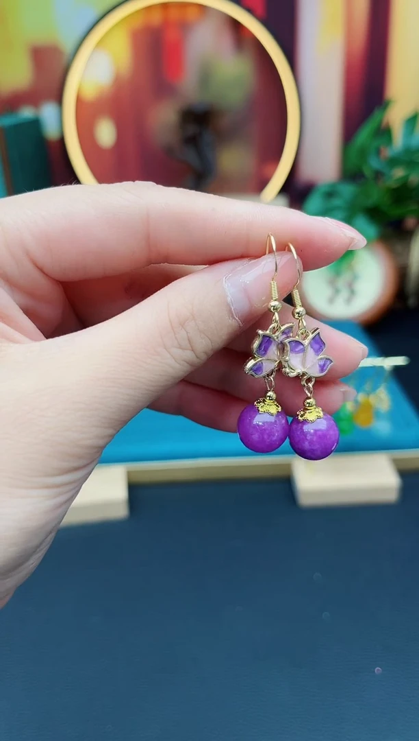 玛瑙/玉髓耳饰银S925镶嵌421