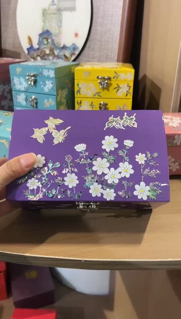 按扣绒布底·微瑕·弘贝雅螺钿漆器文化馆
