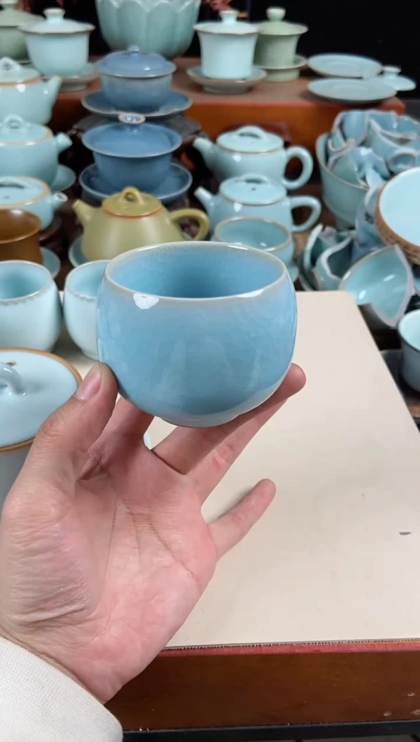 【闪购商品】其他微瑕谢朝伟天蓝龙蛋杯原泥胎90cc