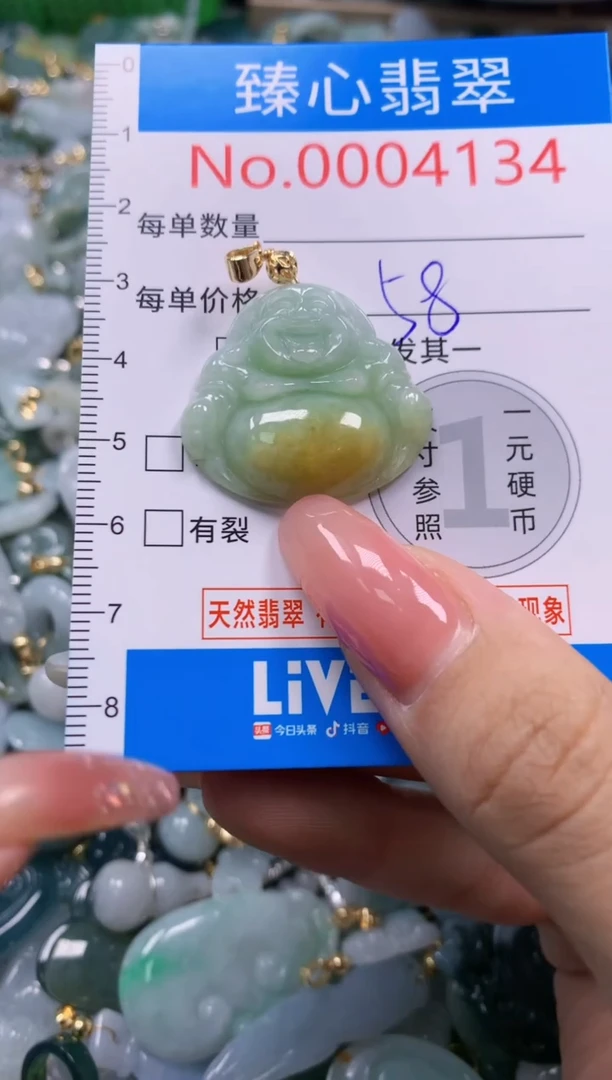 翡翠未镶嵌颈饰4134