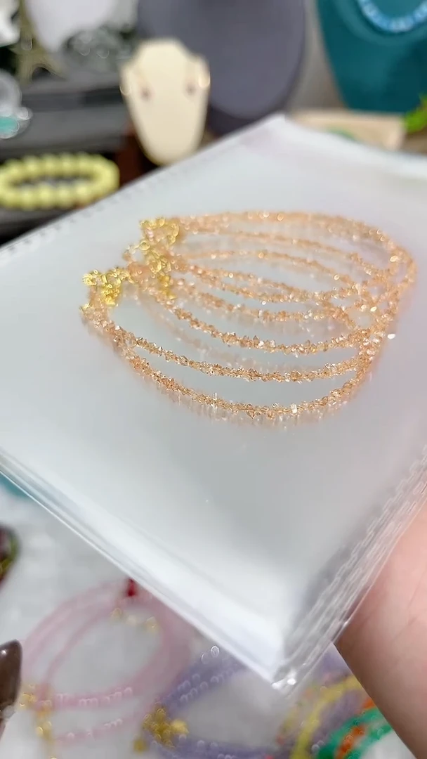 【闪购商品】钻石手链银S925镶嵌香槟色99