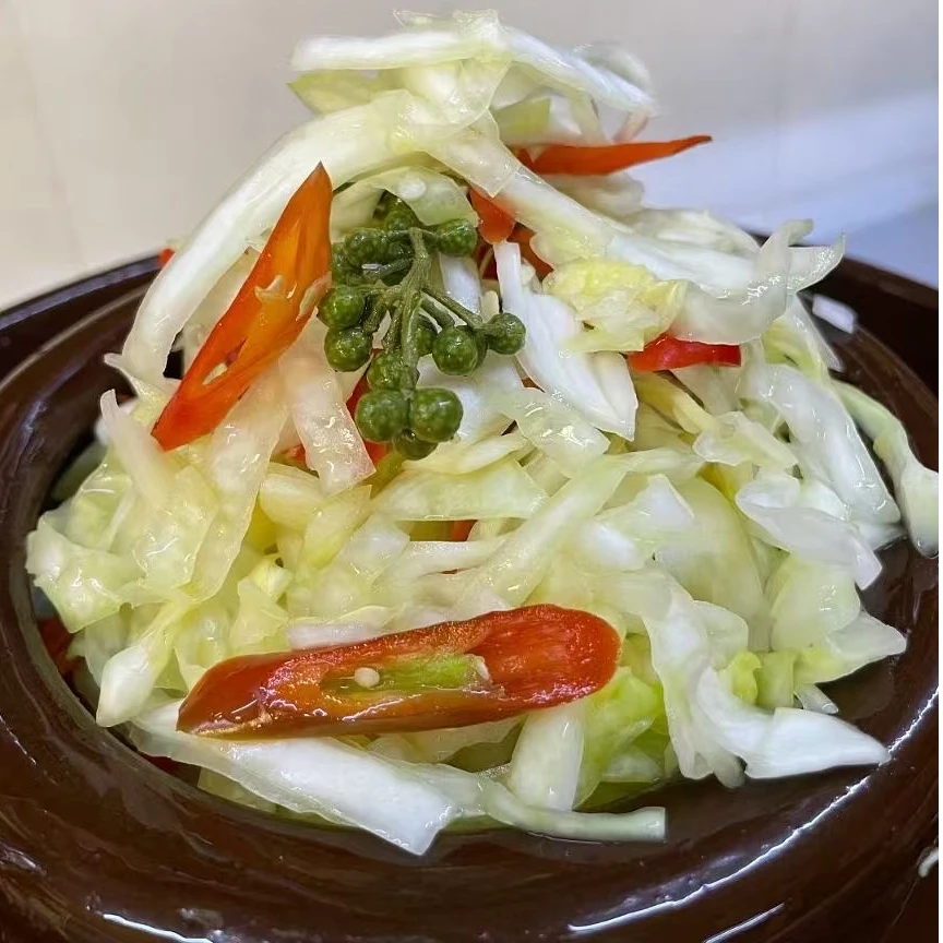 （泡酸辣包儿菜）湖北宜昌长阳特产酸辣泡球白菜 包儿菜即食下饭菜