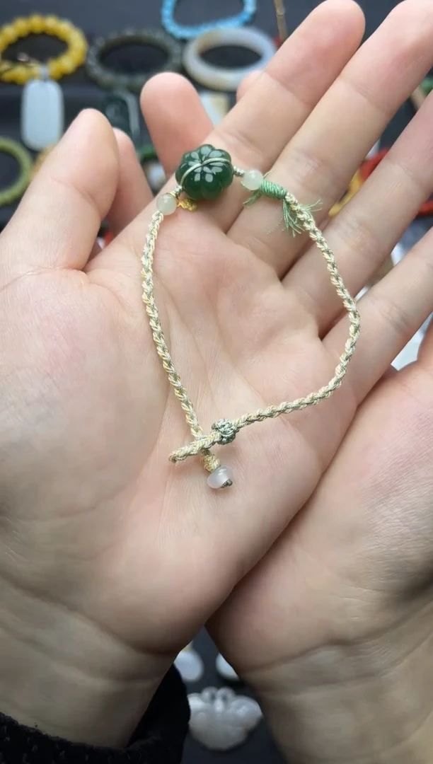 未镶嵌手绳和田玉南瓜手绳06