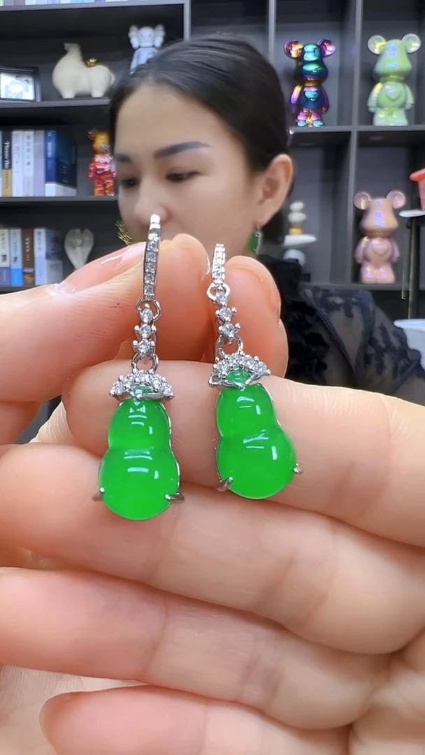 翡翠银S925镶嵌颈饰沉白diy劲饰