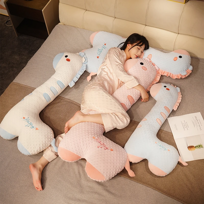 可爱A类豆豆绒小马抱枕女生床上睡觉夹腿专用毛绒玩具布娃娃玩偶