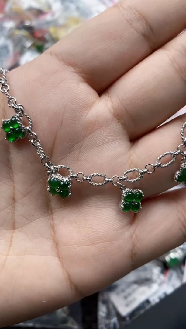 翡翠戒指银S925镶嵌2222---5+++