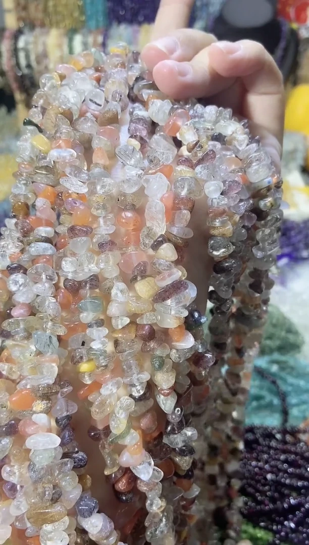 未镶嵌珠宝半成品水晶彩发晶