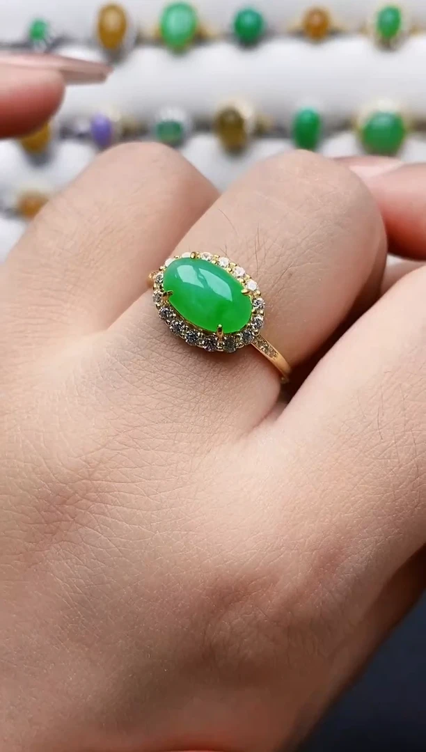 银S925镶嵌戒指翡翠2011