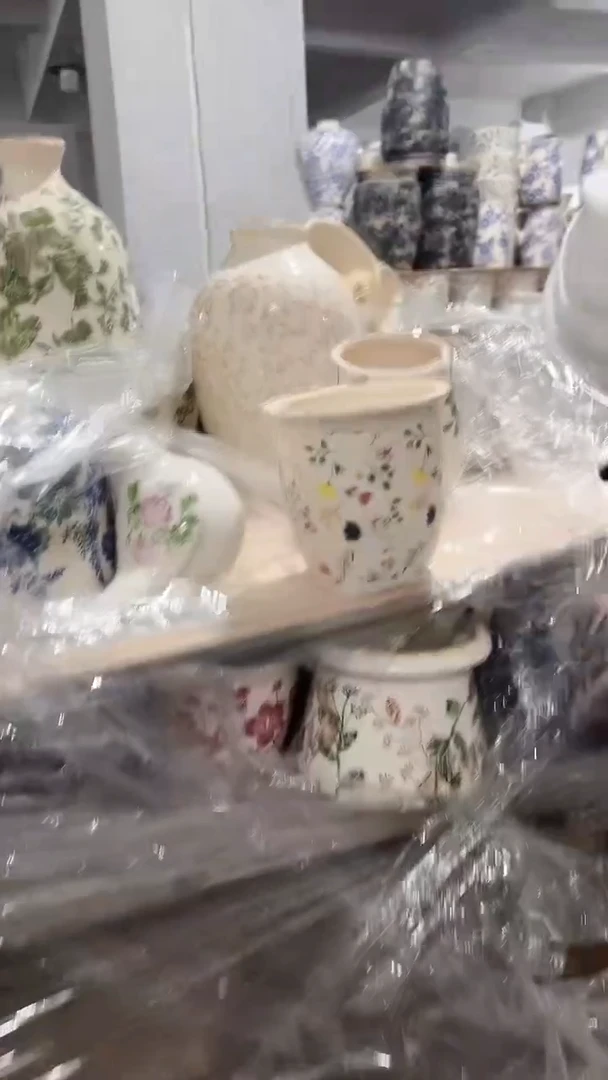 【闪购商品】陶瓷花盆高12.5cm内口10.5cm