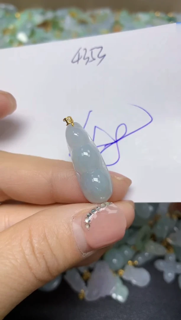 【闪购商品】翡翠挂件18K金镶嵌 天然翡翠A货