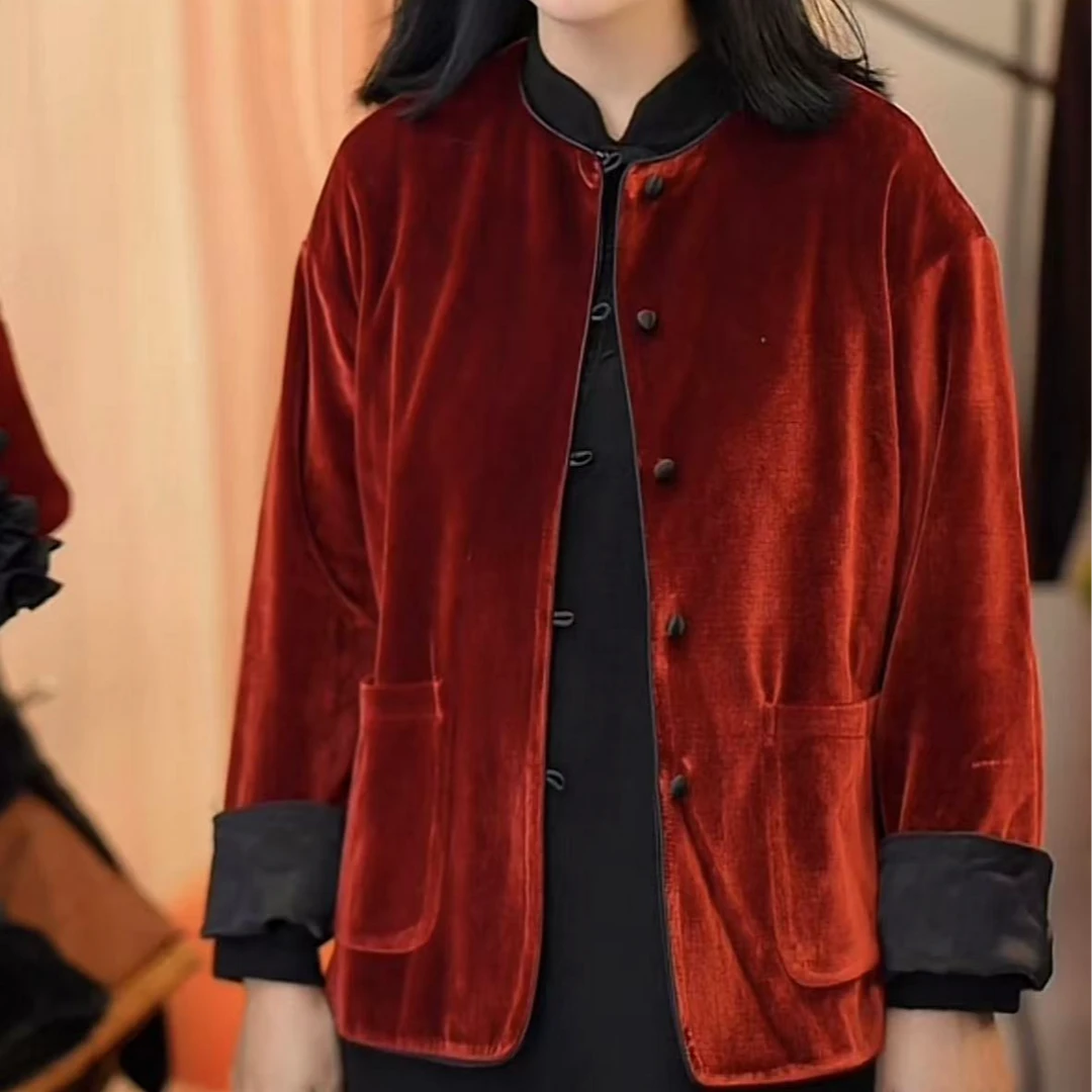 即遇【风栖】新中式丝绒双面可穿外套