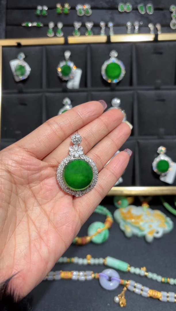 【闪购商品】翡翠颈饰银S925镶嵌无事/支持复检/一件