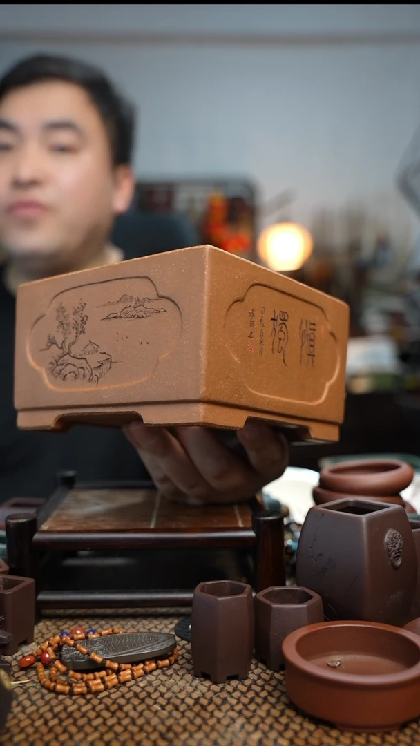 紫砂花盆長木軒精品紫砂