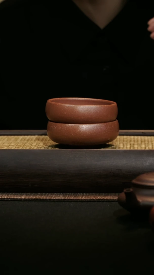 紫砂福利款普洱杯降坡泥一对
