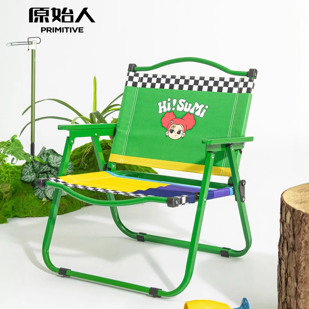 【原始人克米特漫游岛限定】户外折叠椅露营椅子克米特椅折叠凳沙滩