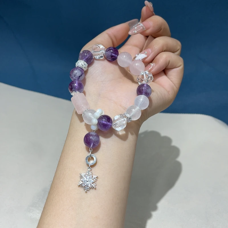 【花姐专享】粉晶搭配紫水晶手串