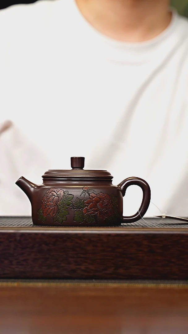 茶壶紫砂宜兴原矿 手工 紫砂壶容量200CC