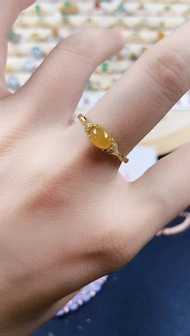 翡翠戒指银S925镶嵌212349