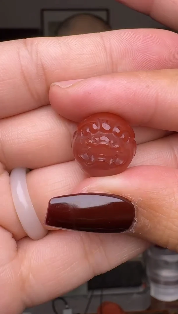 【闪购商品】南红玛瑙挂件未镶嵌5214--15.5mm