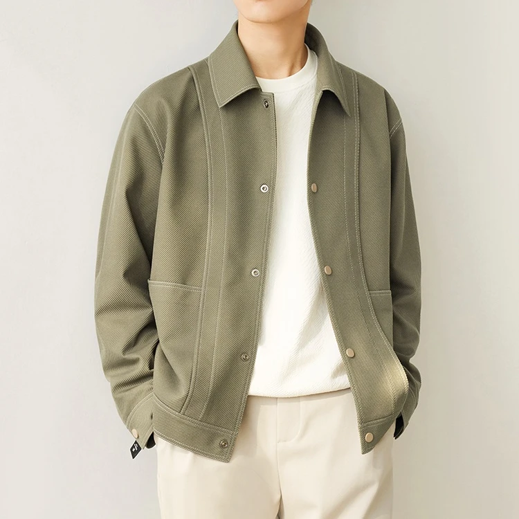 梵基弗奈男士外套春夏季男装衣服翻领休闲短款韩版薄款潮上衣夹克