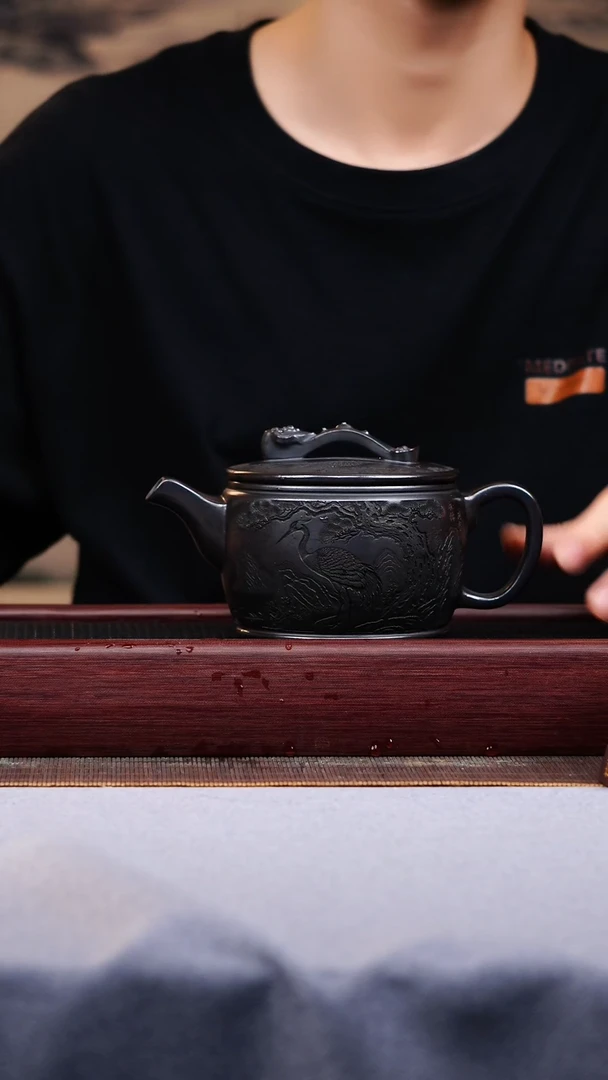 宜兴原矿紫砂作品 汉瓦