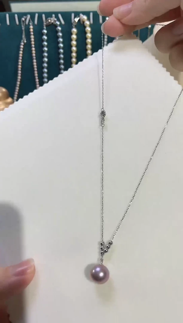 吊坠(赠链)银S925镶嵌淡水珍珠吊坠