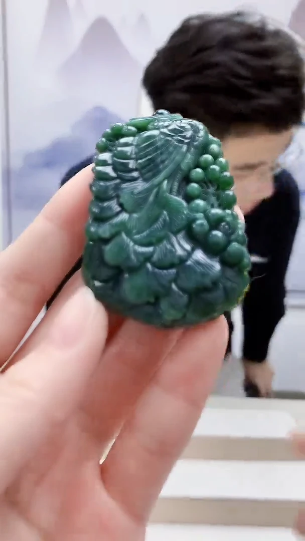 未镶嵌定制翡翠5163ry- 毛货挂件47