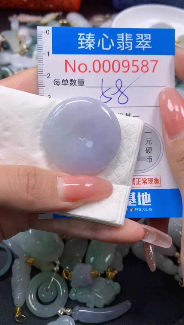 翡翠未镶嵌颈饰9587