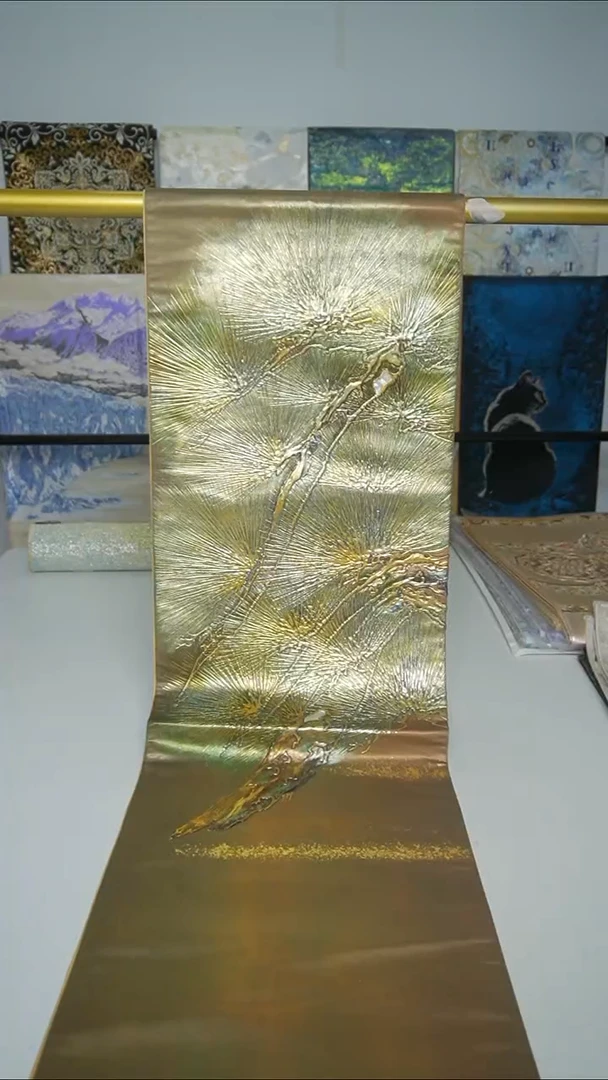 织绣织锦58金彩松针嵌螺钿