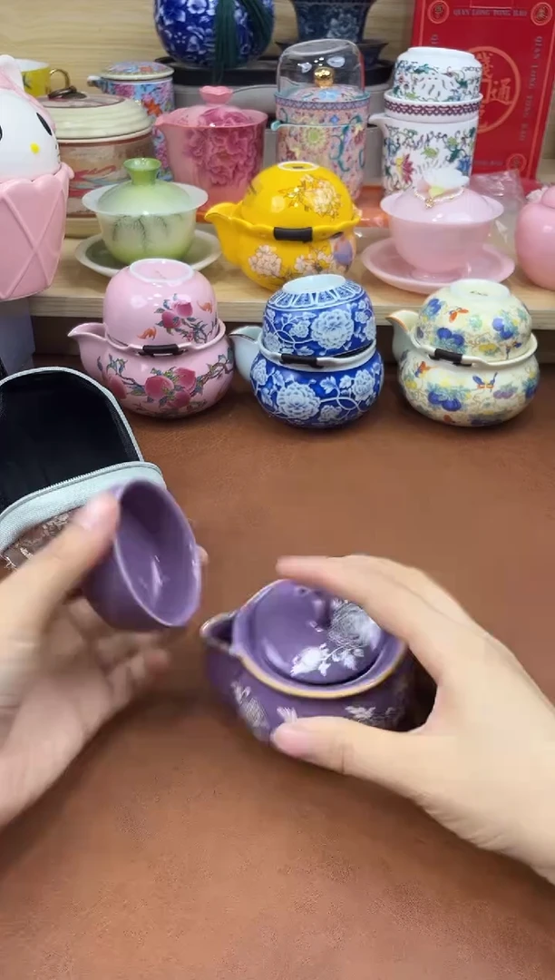 陶陶瓷茶具摆件旅行套组