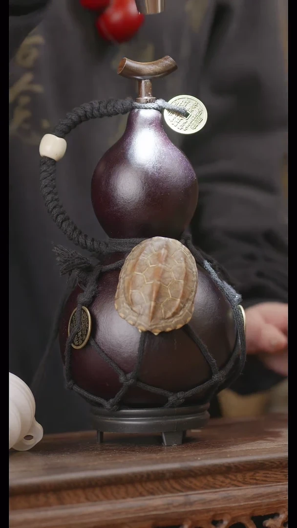 【闪购商品】33号精品天然大漆工艺防渗内胆酒葫芦~