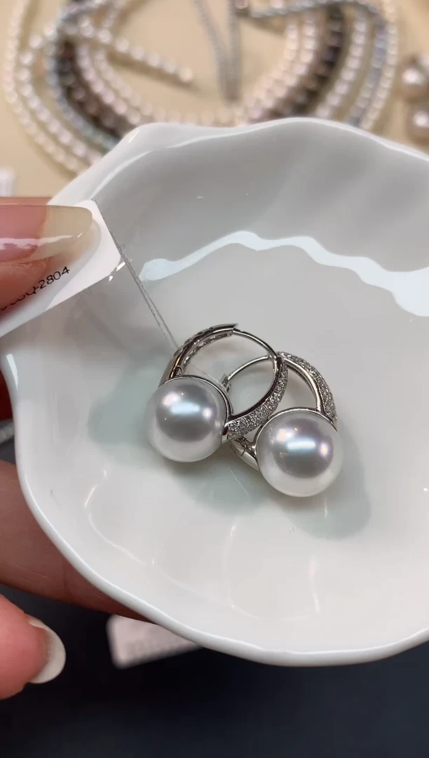 【闪购商品】海水珍珠耳饰18K金镶嵌A436|8999