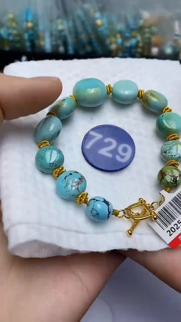 【闪购商品】绿松石手链银S925镶嵌729