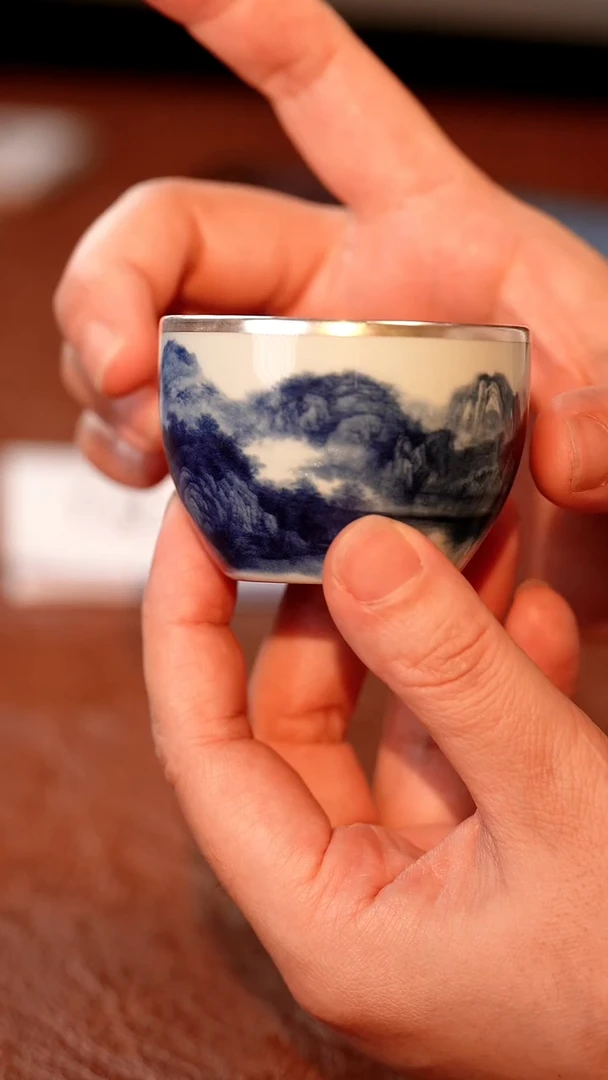 JZ205-青花山水·小缸杯...