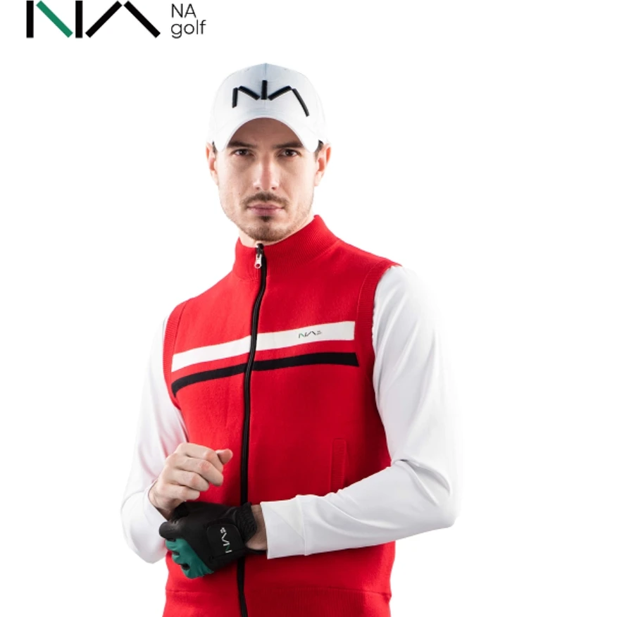 NAGOLF恩爱高尔夫服装秋冬休闲时尚毛衫马甲男款