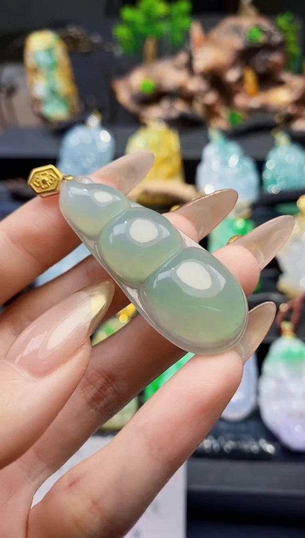 【闪购商品】定制翡翠18K金镶嵌翡翠A货