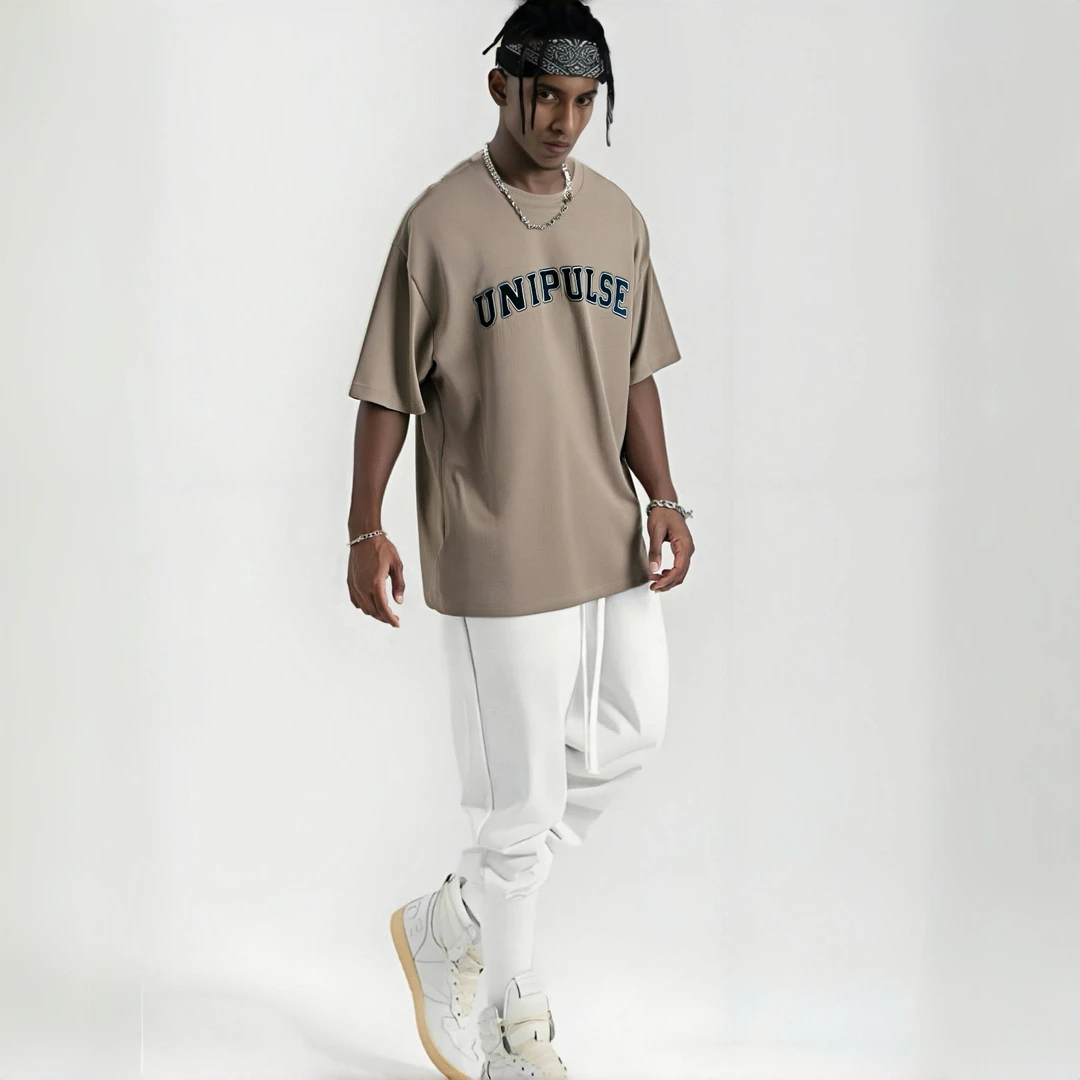 夏季纯棉圆领夜光字母印花美式版男女款高街男生衣服高级感上衣