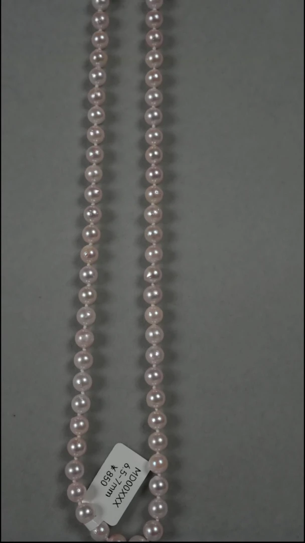 项链银S925镶嵌海水珍珠AK6.5-7mm