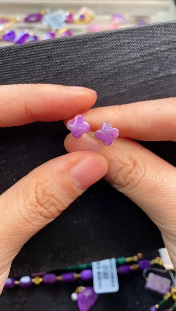 苏纪石（舒俱来）银S925镶嵌耳饰1