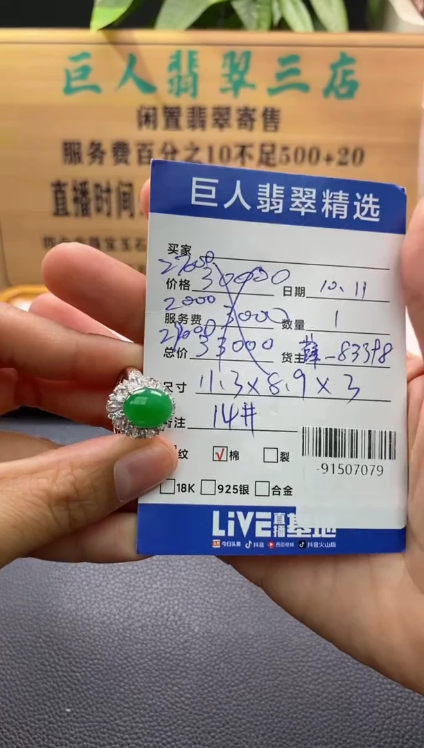 颈饰18K金镶嵌翡翠多人-91507079