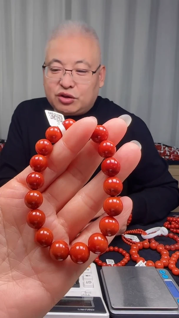 未镶嵌多样性发一件南红玛瑙【高货】锦红10mm保山圆珠单圈