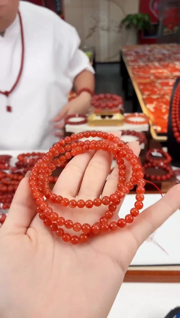 南红玛瑙滴水洞多圈5+未镶嵌一个/条