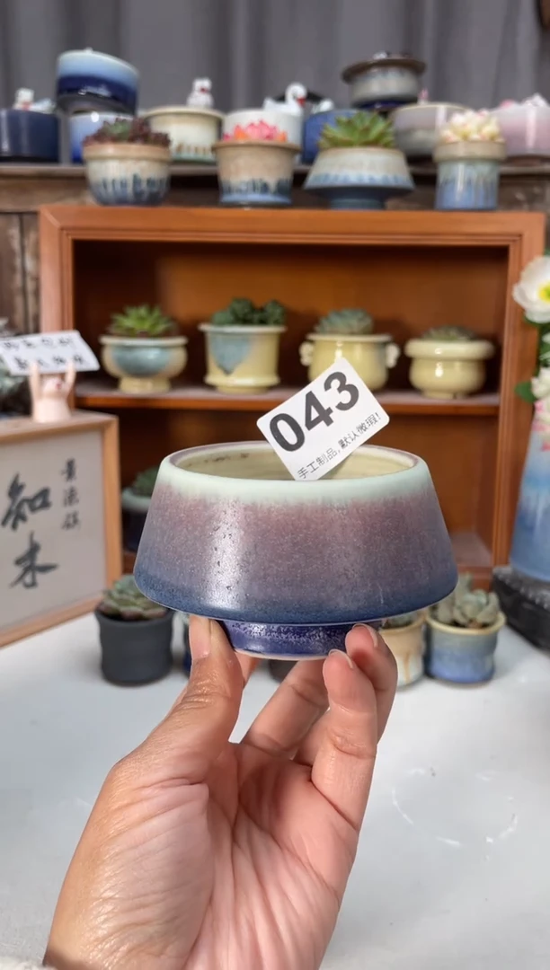 瓷片时****转043知木小芳花盆