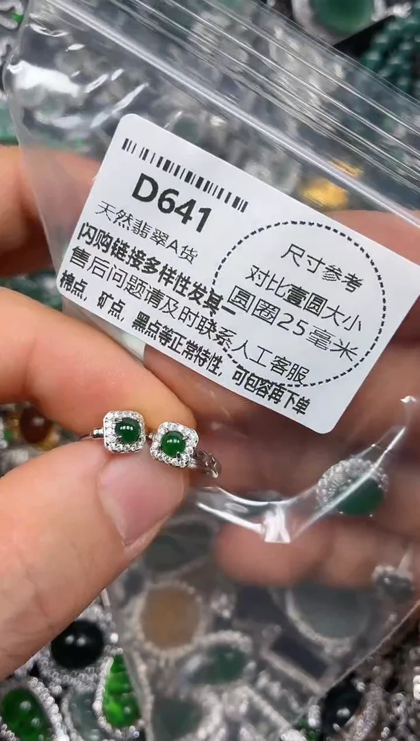 颈饰未镶嵌翡翠D641耳扣